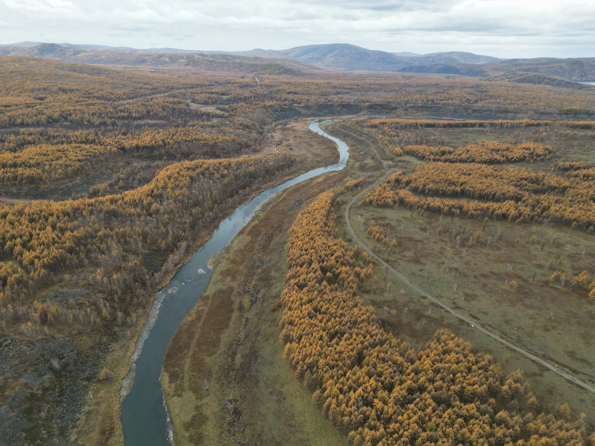 River valley in autumn